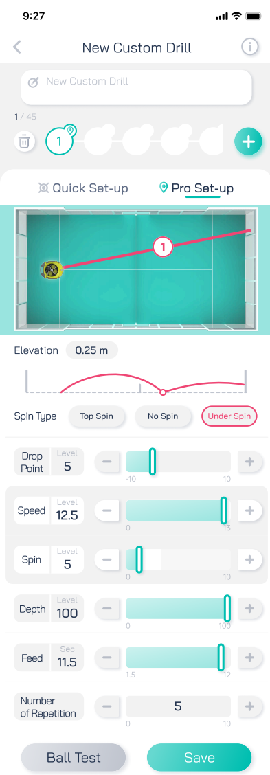Padel app screen
