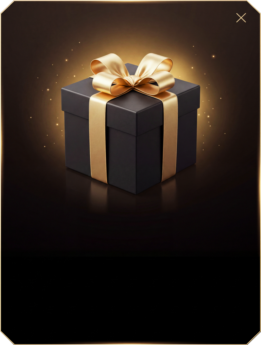 Gold ribbon gift box